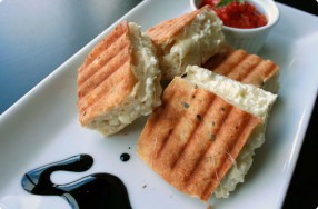 Grilled Asiago & Goat Cheese Sandwich w/ Tomato Jam