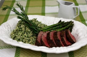 Rosemary & Fennel Crusted Chateaubriand w/ Couscous Risotto